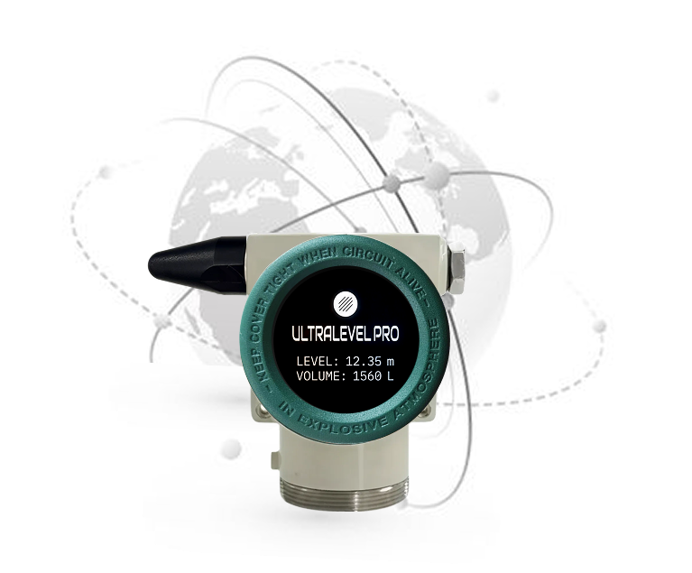 IoT-connected radar sensor for cloud-based tank level monitoring in extreme industrial conditions.