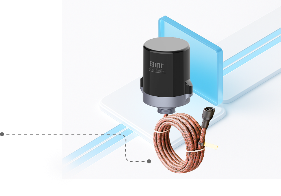 Industrial zone spot leak sensor providing early detection of water, oil, and chemical leaks in critical zones.