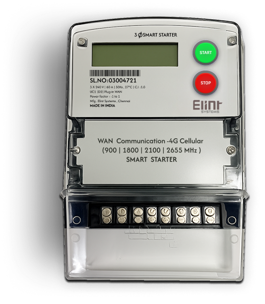Three phase smart starter for water tank automation, enabling automated pump control and IoT monitoring. Three phase smart starter for water tank automation, enabling automated pump control and IoT monitoring.